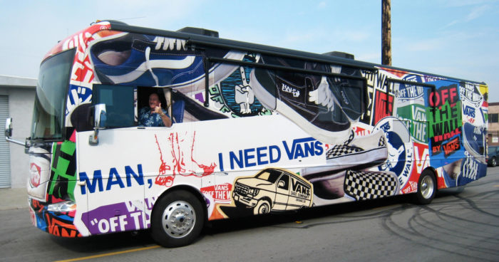 Vans Off The Wall Touring Bus Front View